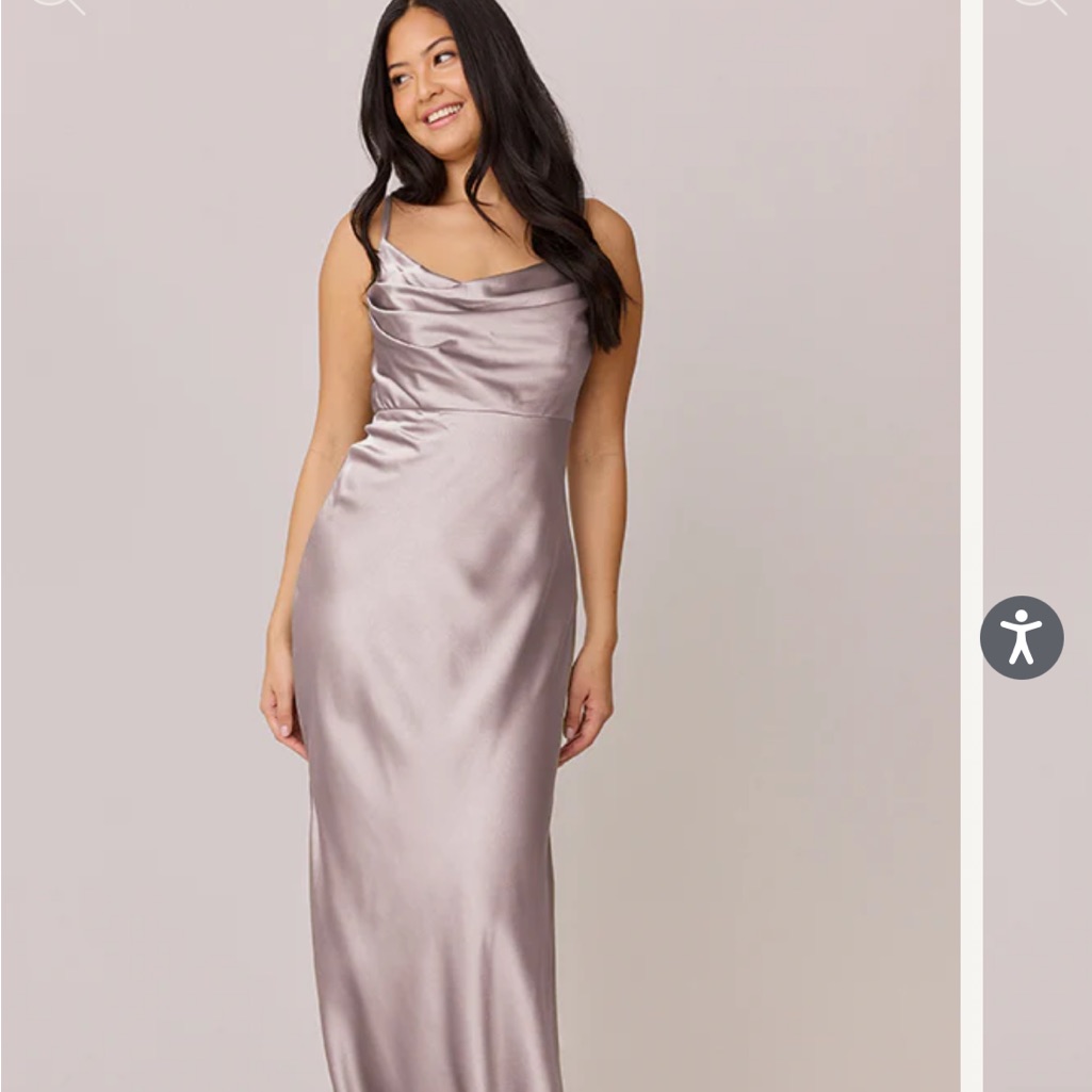 Revelry Skye Satin Dress Size 4 Taupe (704)